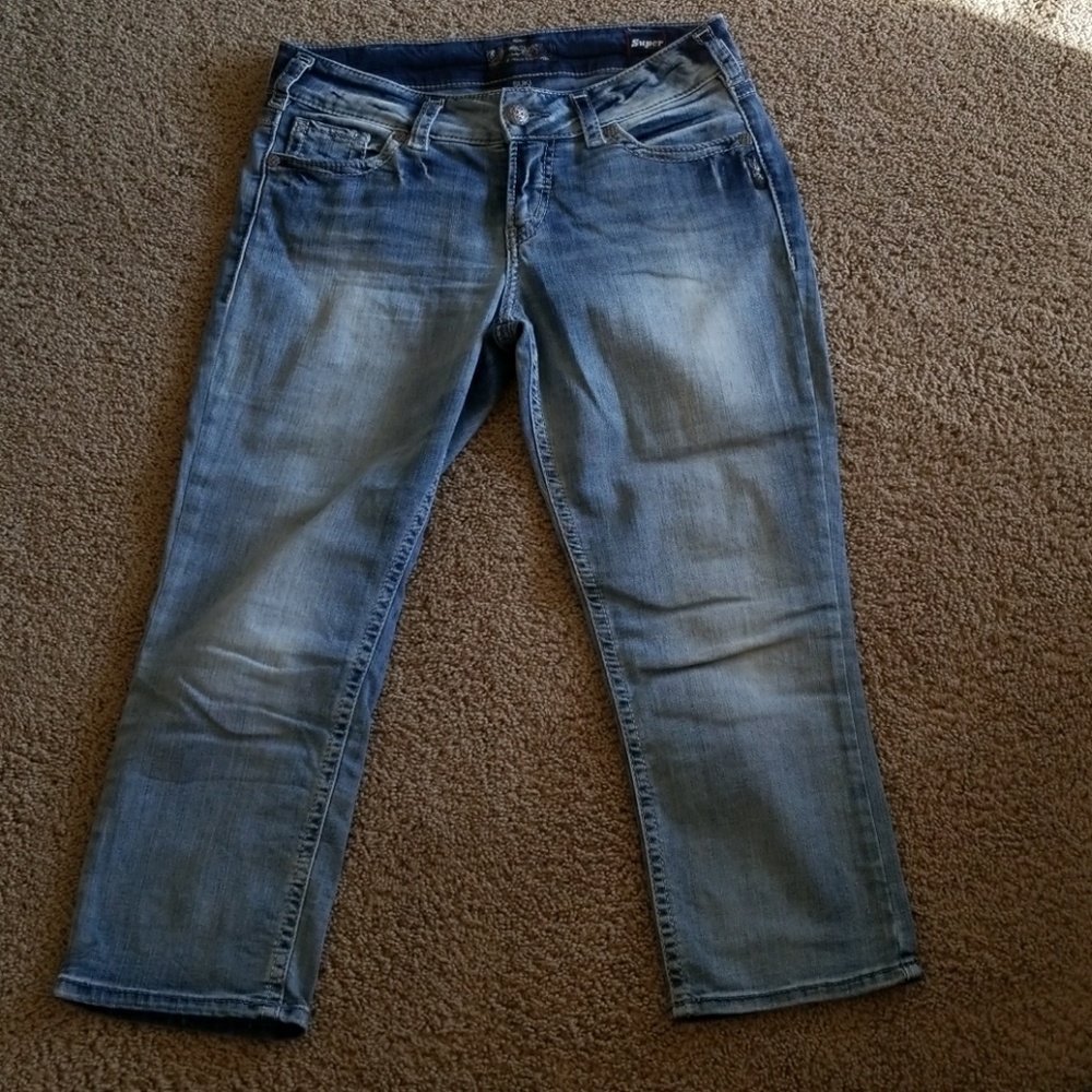 Silver Capri pants